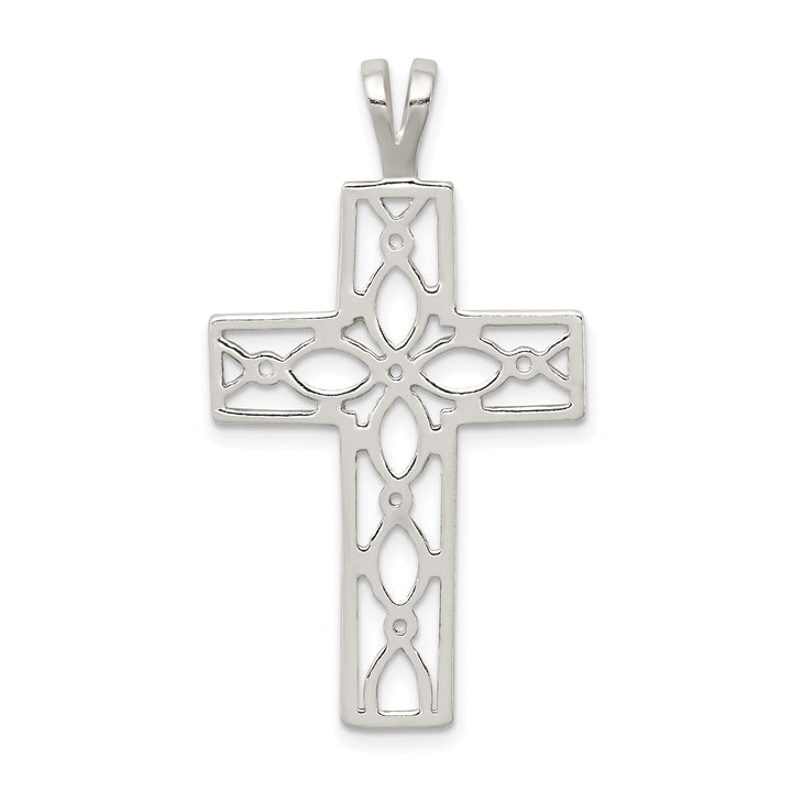 Sterling Silver Chain Slide Latin Cross Pendant