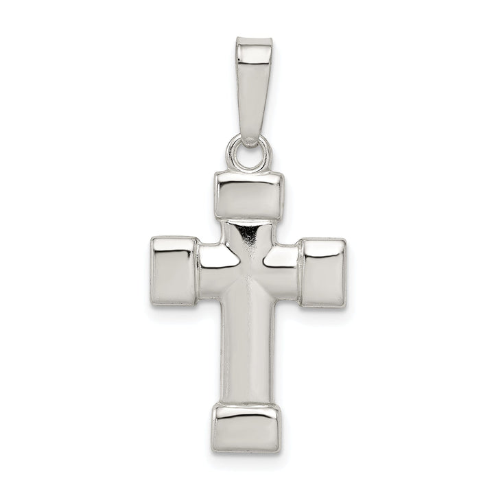 Sterling Silver Polished Finish Cross Pendant