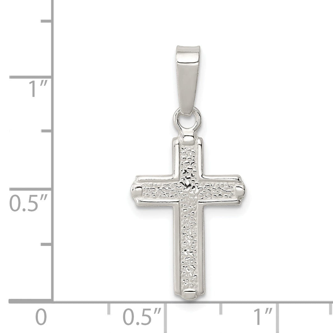 Sterling Silver Polished Finish Cross Pendant