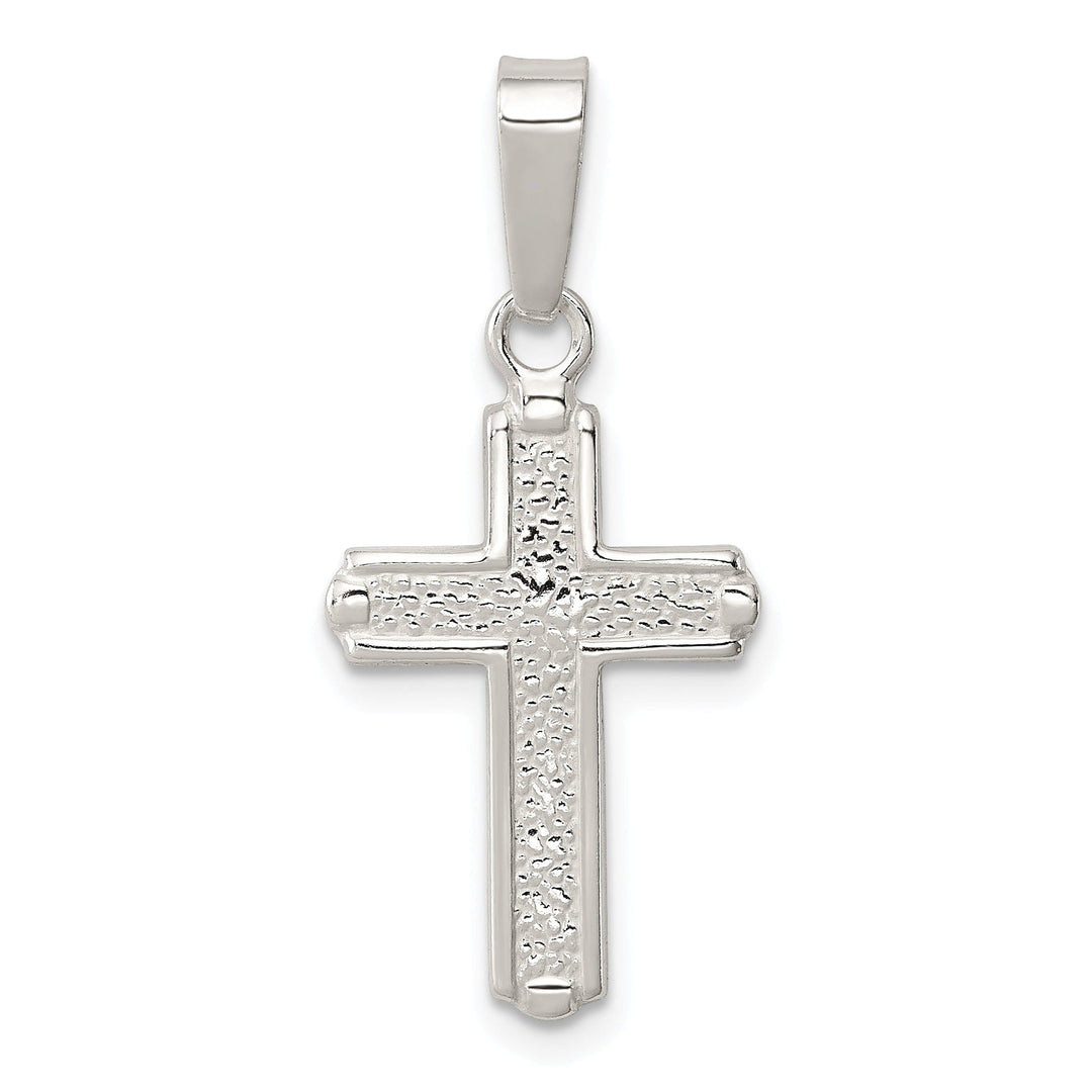 Sterling Silver Polished Finish Cross Pendant