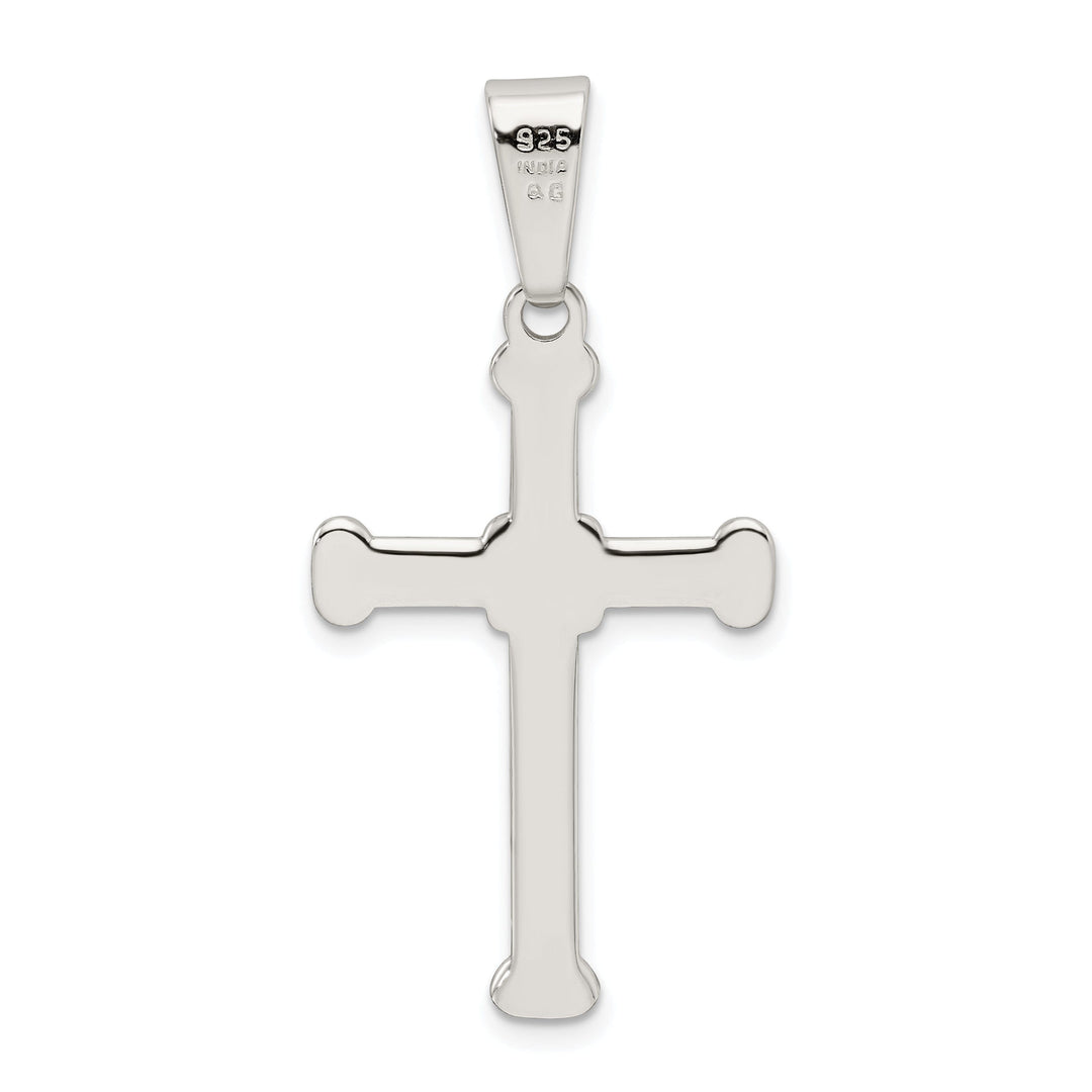 Sterling Silver Polished Finish Cross Pendant