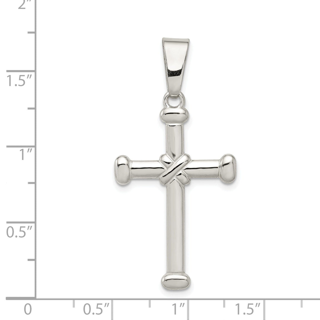 Sterling Silver Polished Finish Cross Pendant