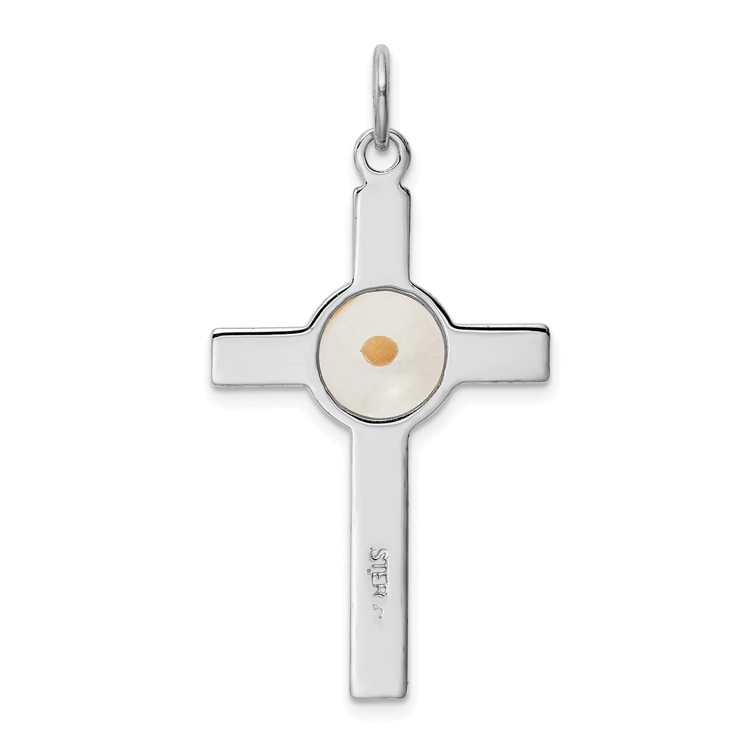 Sterling Silver Cross with Mustard Seed Pendant