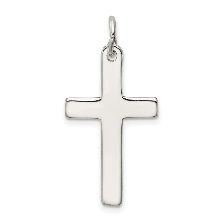 Silver Polished Finish Latin Cross Pendant