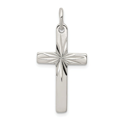Silver Polished Finish Latin Cross Pendant at $ 10.48 only from Jewelryshopping.com