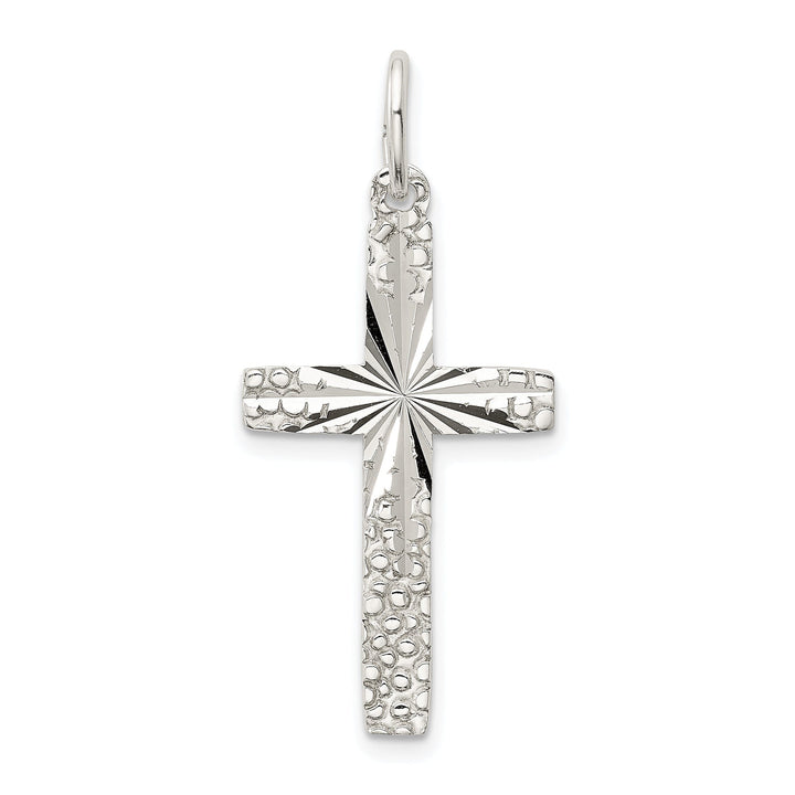 Silver Polished Satin D.C Latin Cross Pendant