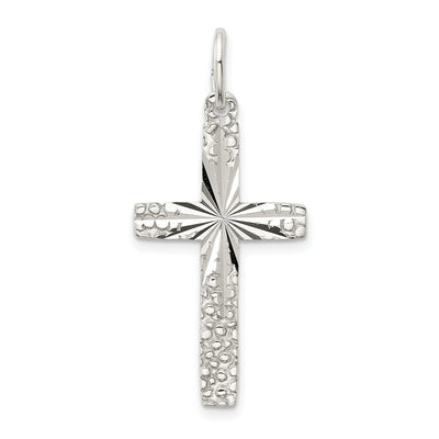 Silver Polished Satin D.C Latin Cross Pendant at $ 8.95 only from Jewelryshopping.com