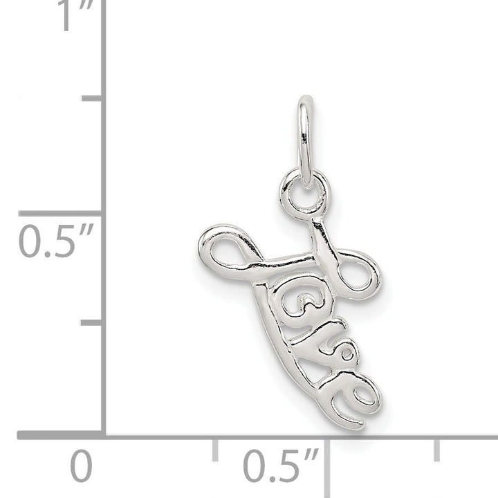 Sterling Silver Solid Polish Finish Love Charm