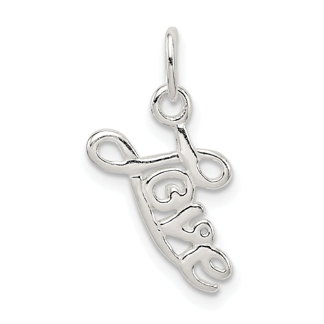 Sterling Silver Solid Polish Finish Love Charm