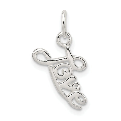 Sterling Silver Solid Polish Finish Love Charm at $ 4.22 only from Jewelryshopping.com