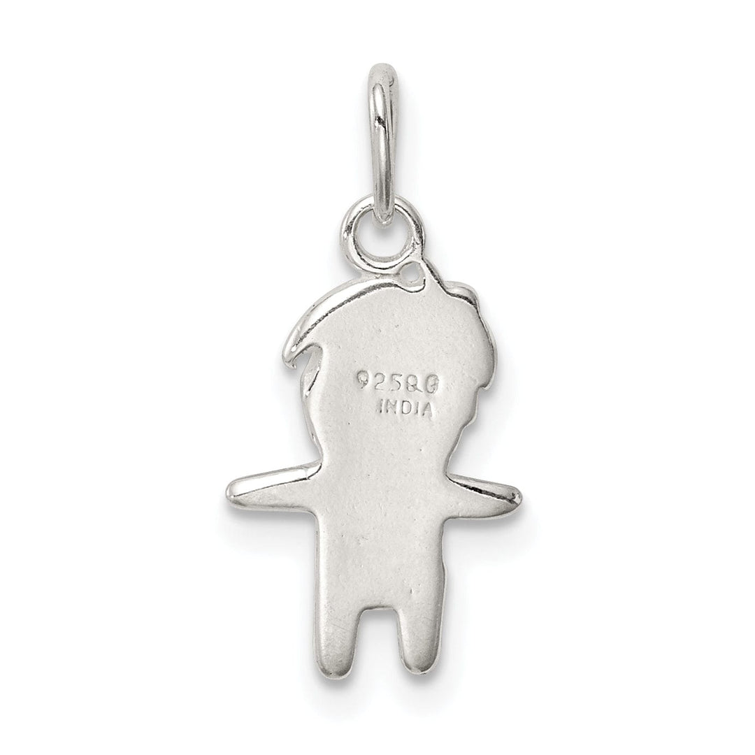 Sterling Silver Enameled Boy Charm