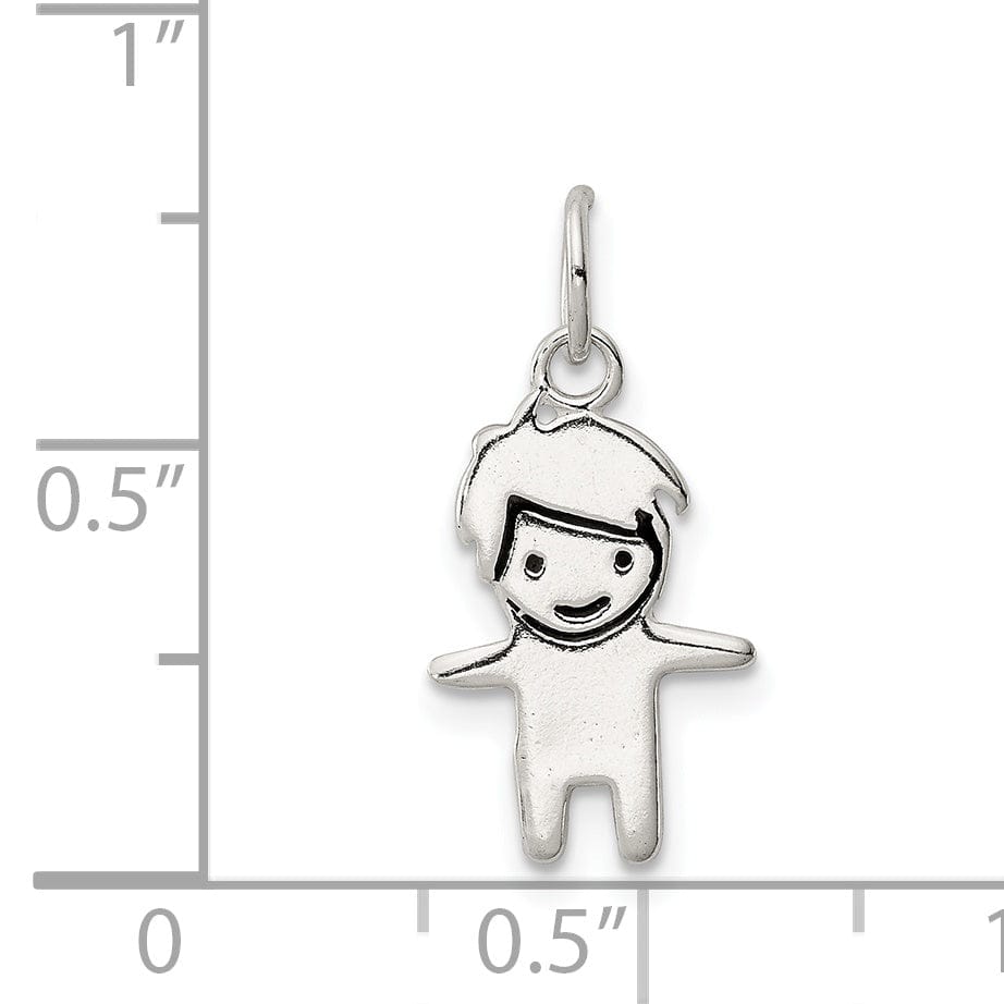 Sterling Silver Enameled Boy Charm