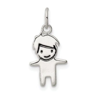 Sterling Silver Enameled Boy Charm at $ 4.79 only from Jewelryshopping.com