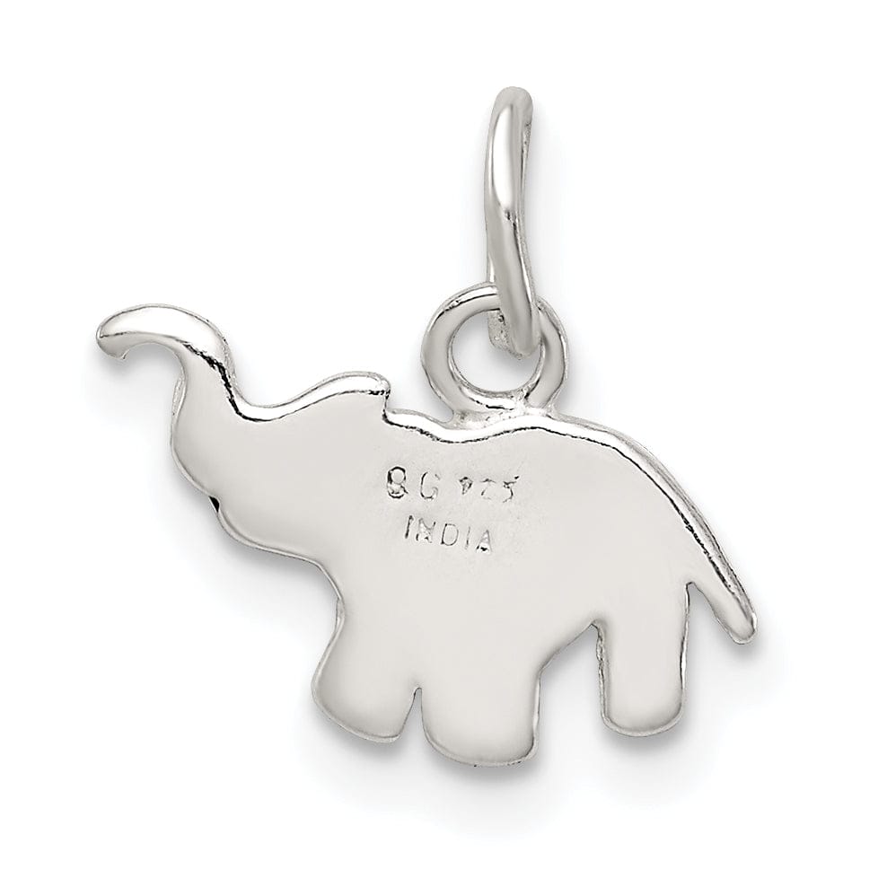 Sterling Silver Enameled Elephant Charm Pendant