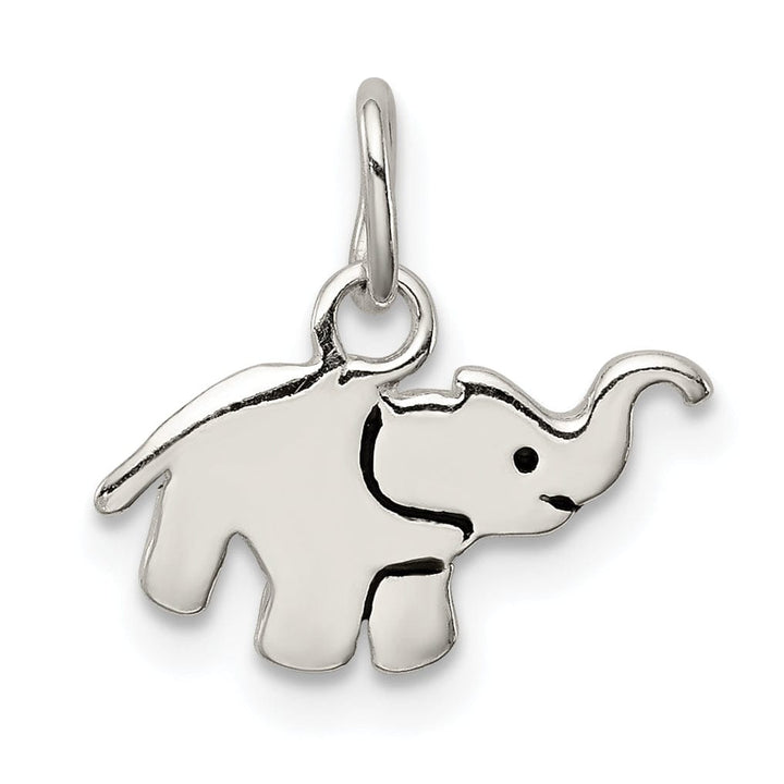 Sterling Silver Enameled Elephant Charm Pendant