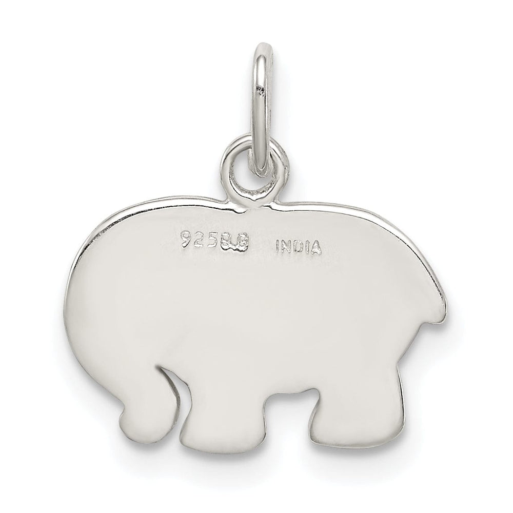 Sterling Silver Enameled Elephant Charm Pendant