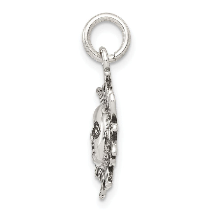 Solid Sterling Silver Antiqued Sun Charm