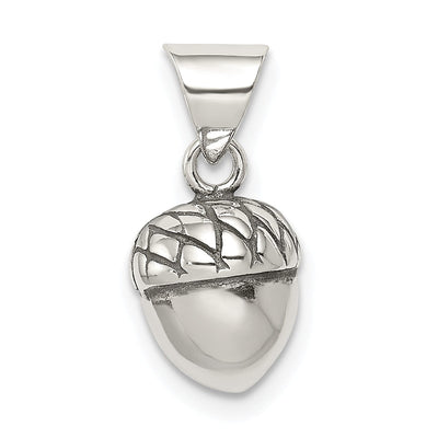 Sterling Silver Polish Antiqued 3-D Acorn Charm at $ 14.05 only from Jewelryshopping.com