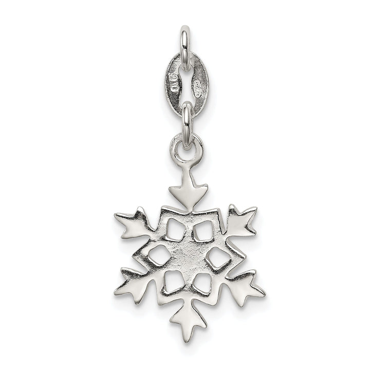 Sterling Silver Polished Snowflake Pendant