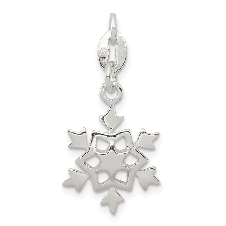 Sterling Silver Polished Snowflake Pendant