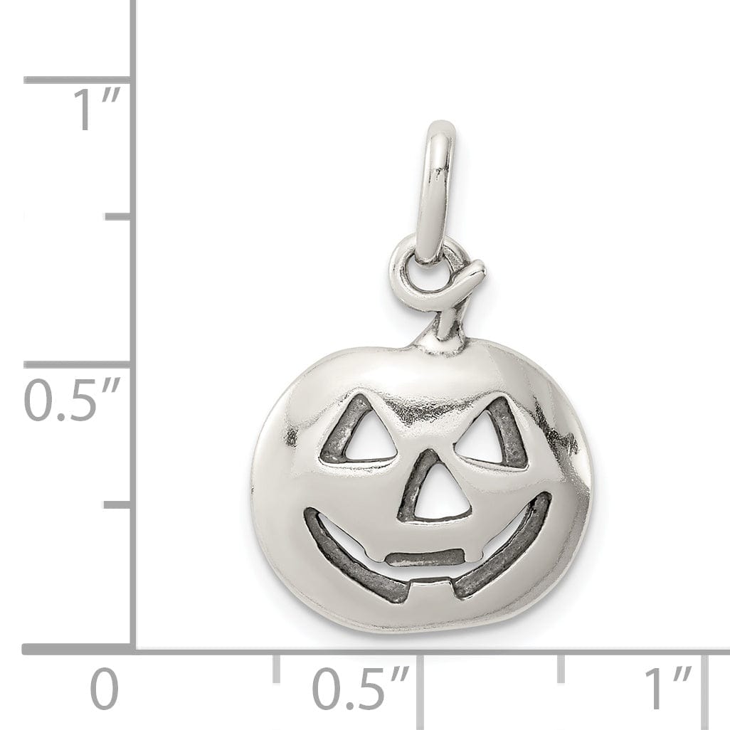 Sterling Silver Pumpkin Charm Pendant