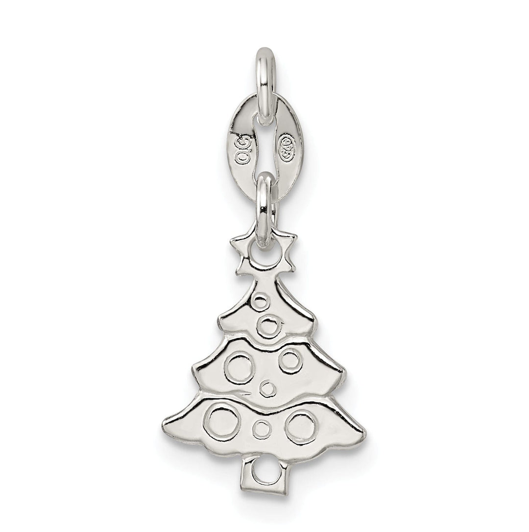 Sterling Silver Polished Christmas Tree Charm