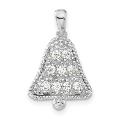 Sterling Silver Cubic Zirconia Bell Pendant