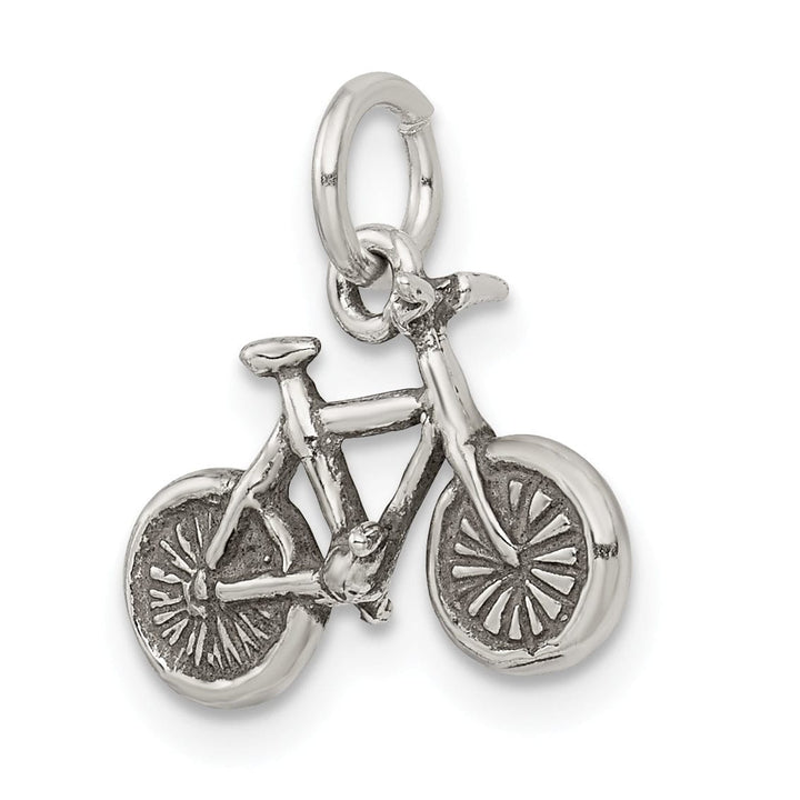 Sterling Silver Antiqued 3-D Bicycle Pendant