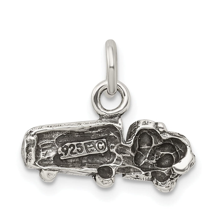 Solid Sterling Silver Antiqued Truck Pendant