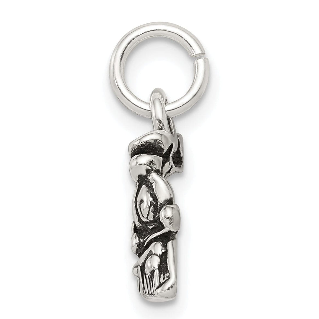 Sterling Silver Antiqued Train Charm Pendant