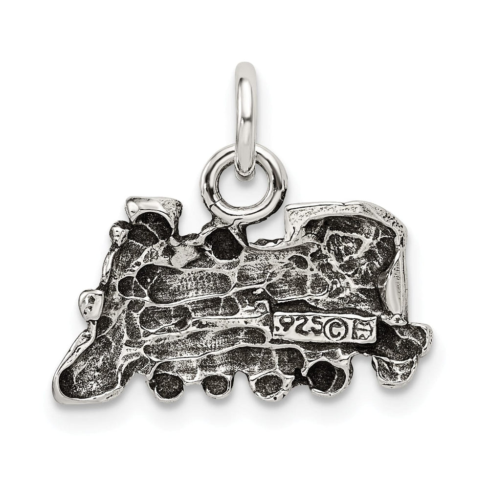 Sterling Silver Antiqued Train Charm Pendant