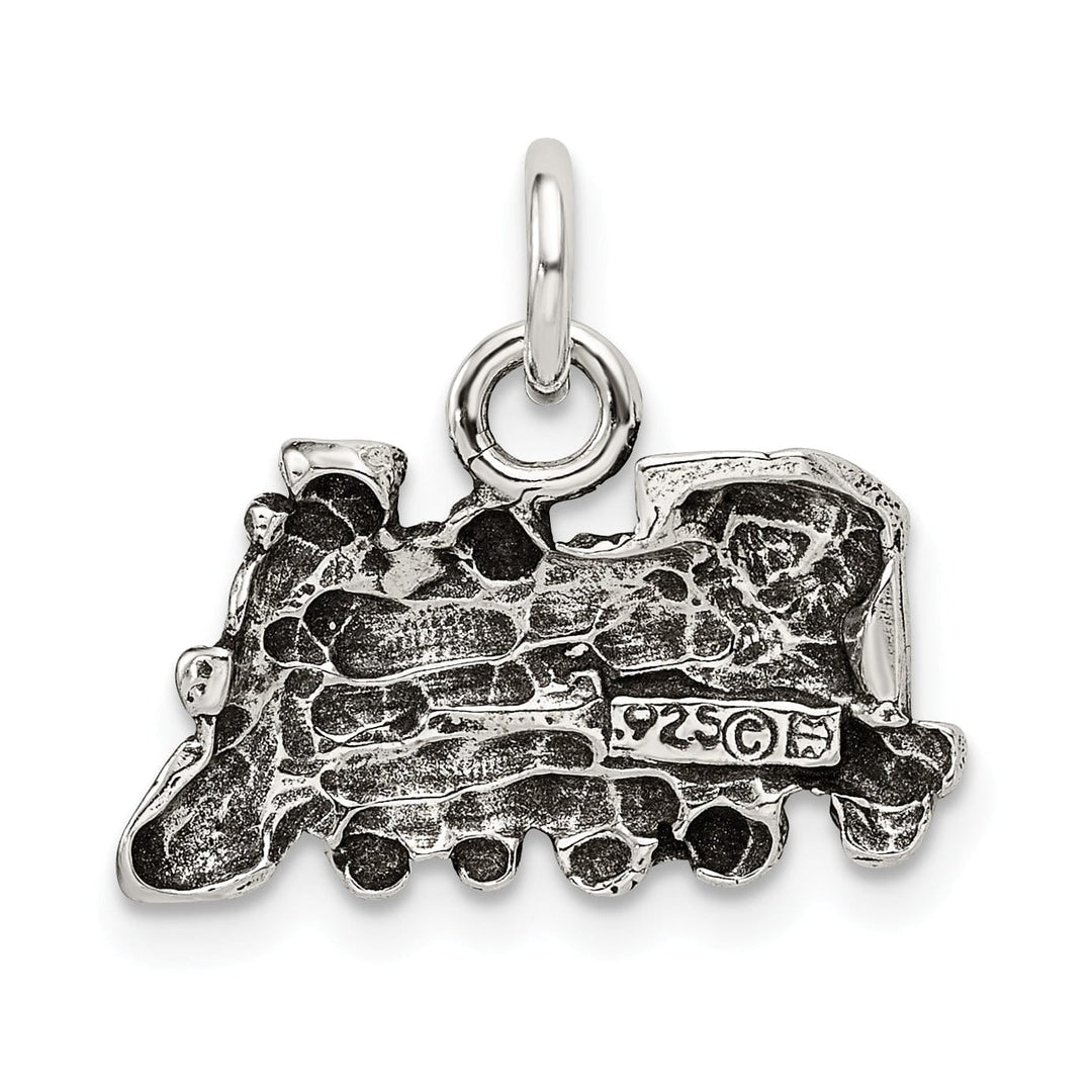 Sterling Silver Antiqued Train Charm Pendant