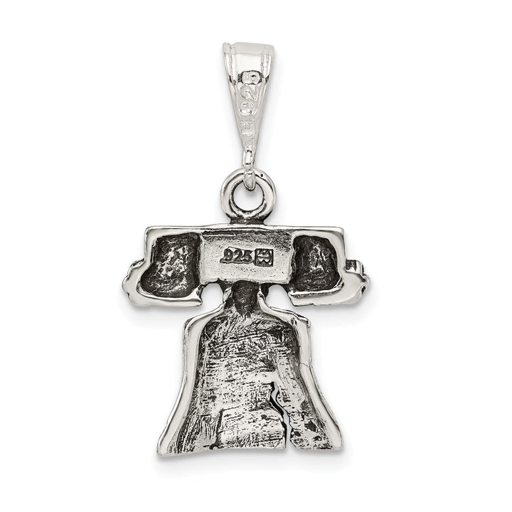 Solid Sterling Silver Antiqued Bell Charm