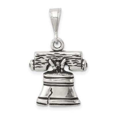 Solid Sterling Silver Antiqued Bell Charm at $ 17.12 only from Jewelryshopping.com