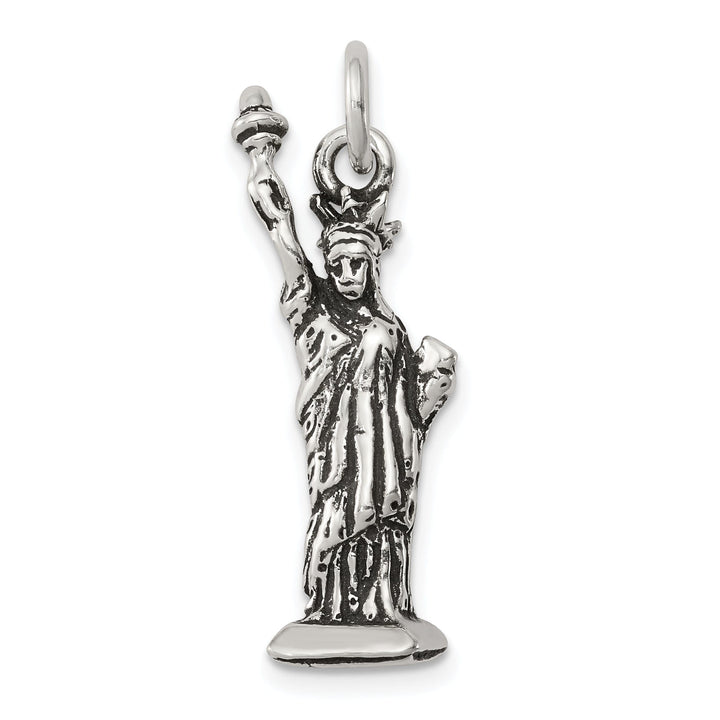 Silver Antiqued 3-D Statue of Liberty Charm