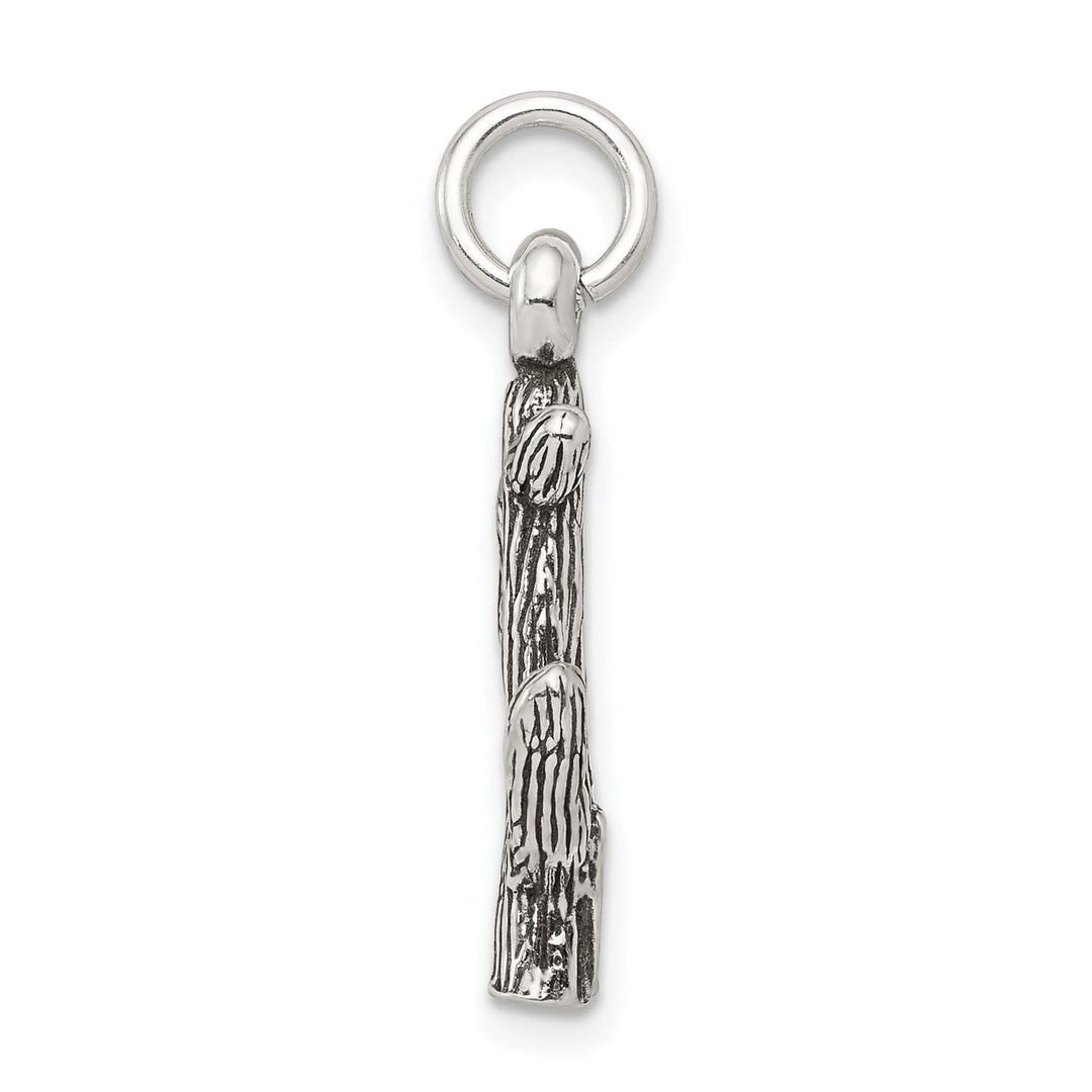 Solid Sterling Silver Antiqued 3-D Cactus Charm