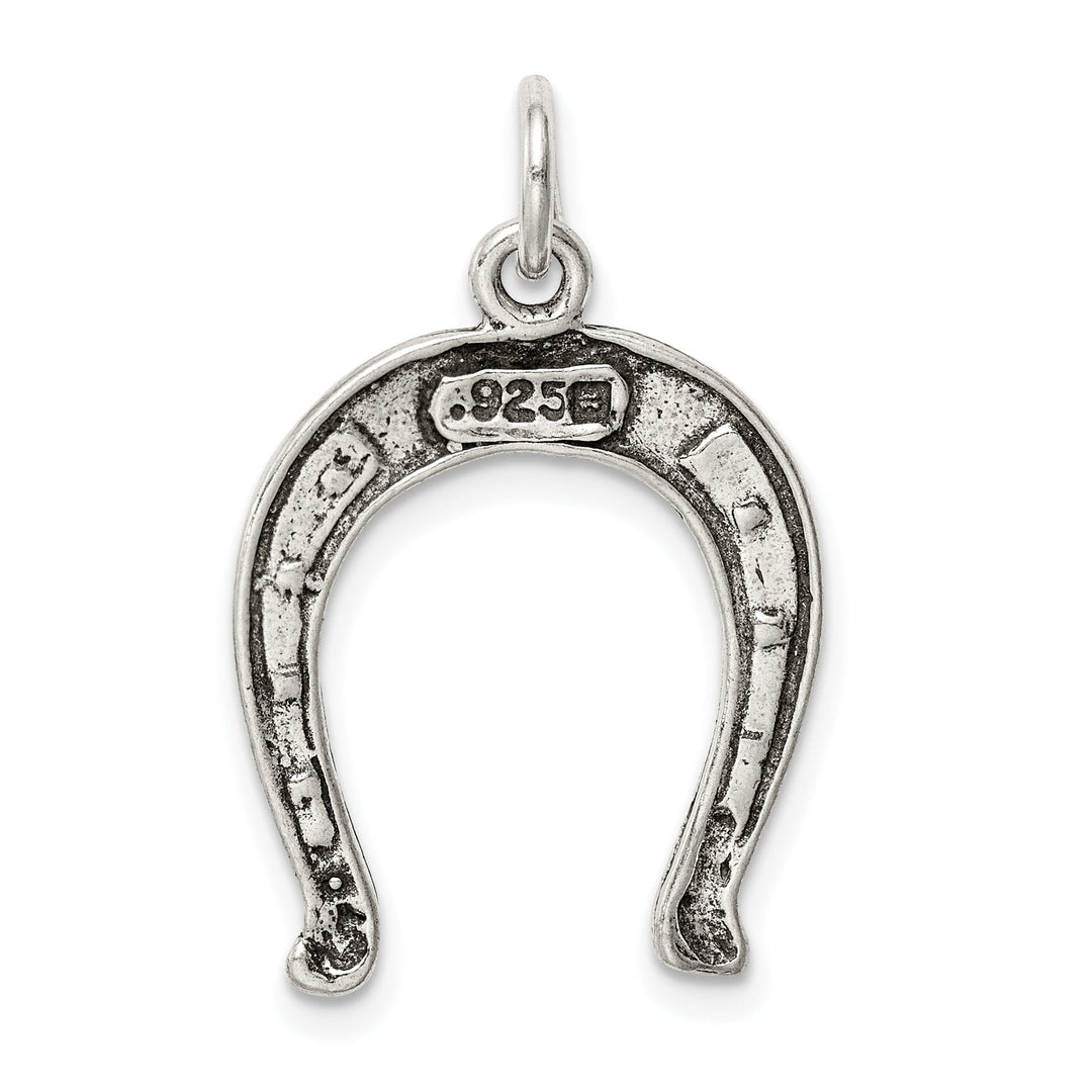 terling Silver Polish Antiqued Horse Shoe Charm