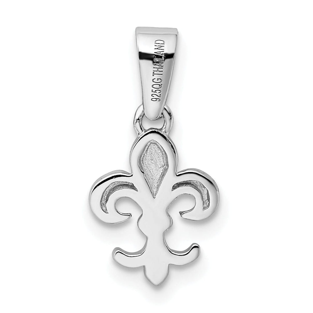 Solid Sterling Silver Polish Fleur de lis Charm