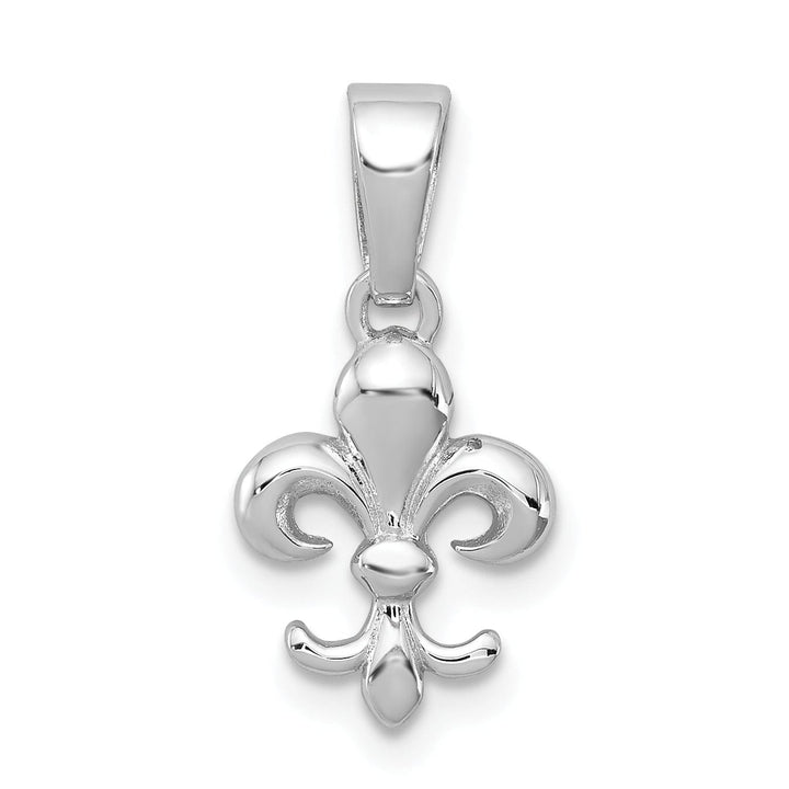 Solid Sterling Silver Polish Fleur de lis Charm