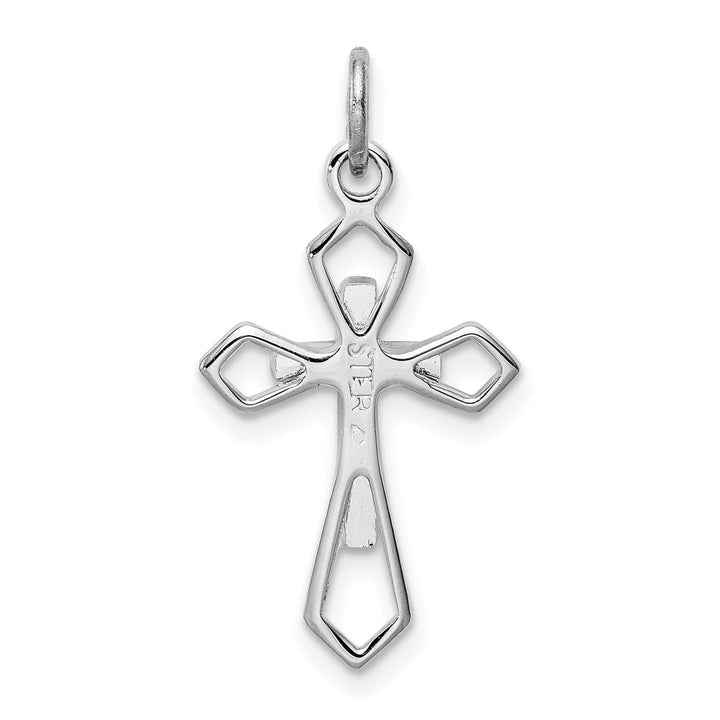 Sterling Silver Fleur De Lis Cross Pendant