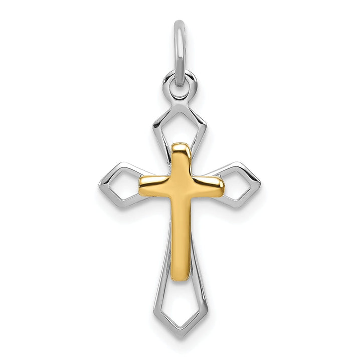 Sterling Silver Fleur De Lis Cross Pendant