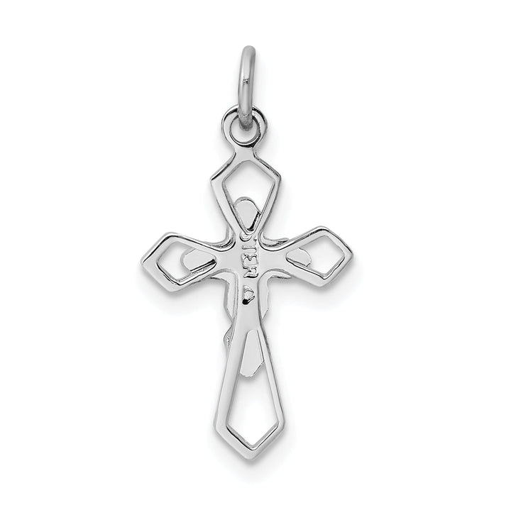 Sterling Silver Fleur de lis Cross Pendant