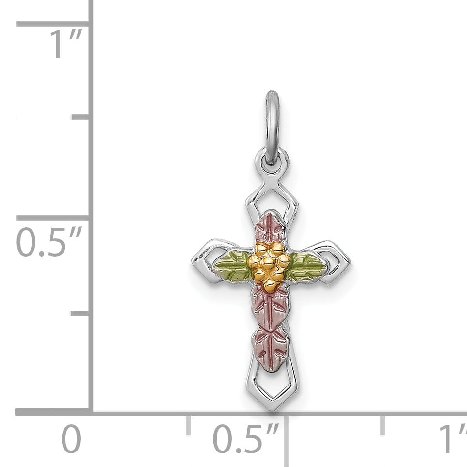 Sterling Silver Fleur de lis Cross Pendant
