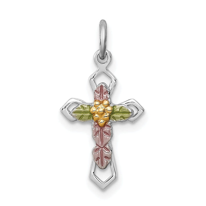 Sterling Silver Fleur de lis Cross Pendant