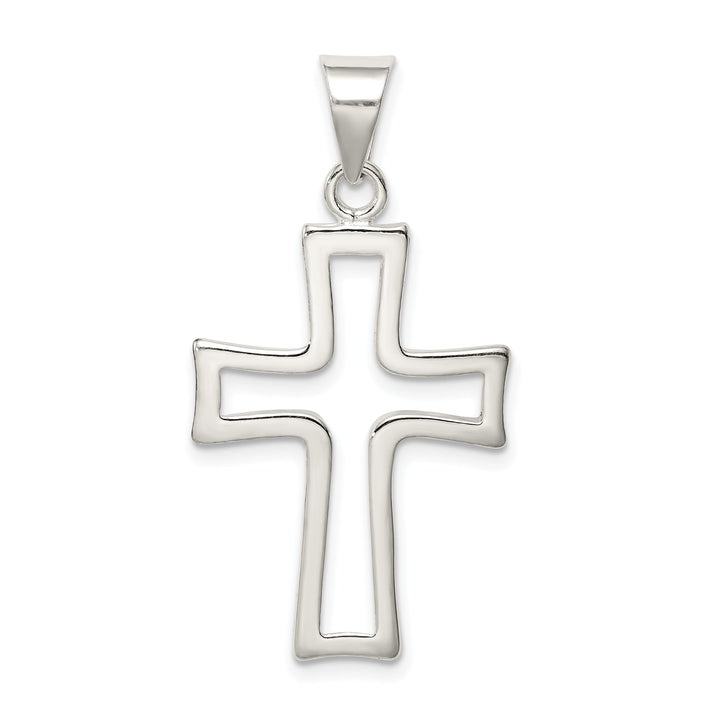 Sterling Silver Fleur de lis Cross Pendant