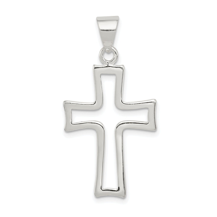 Sterling Silver Fleur de lis Cross Pendant