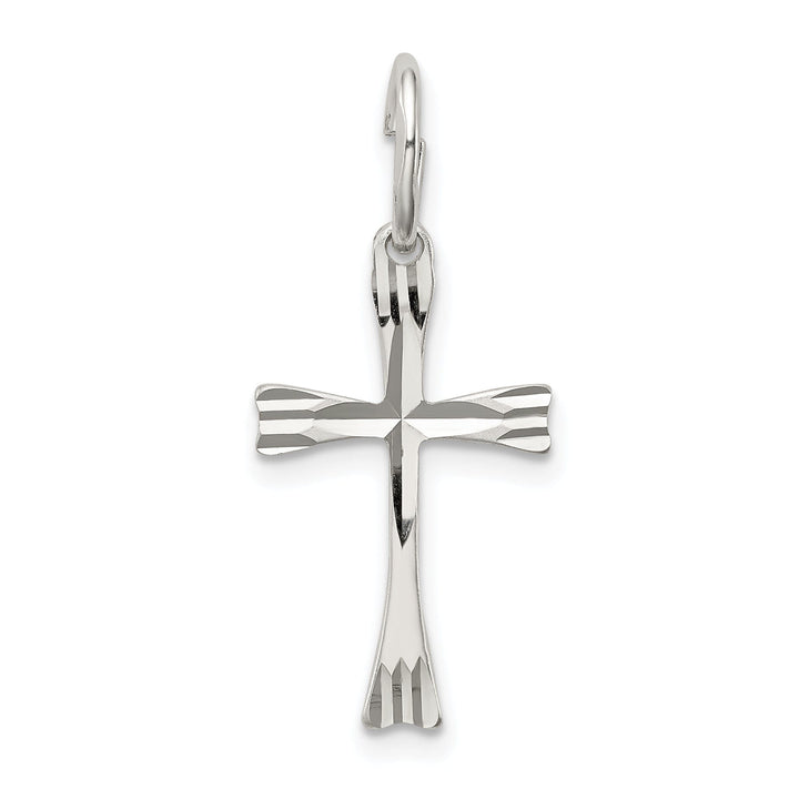 Sterling Silver Fleur de lis Cross Pendant