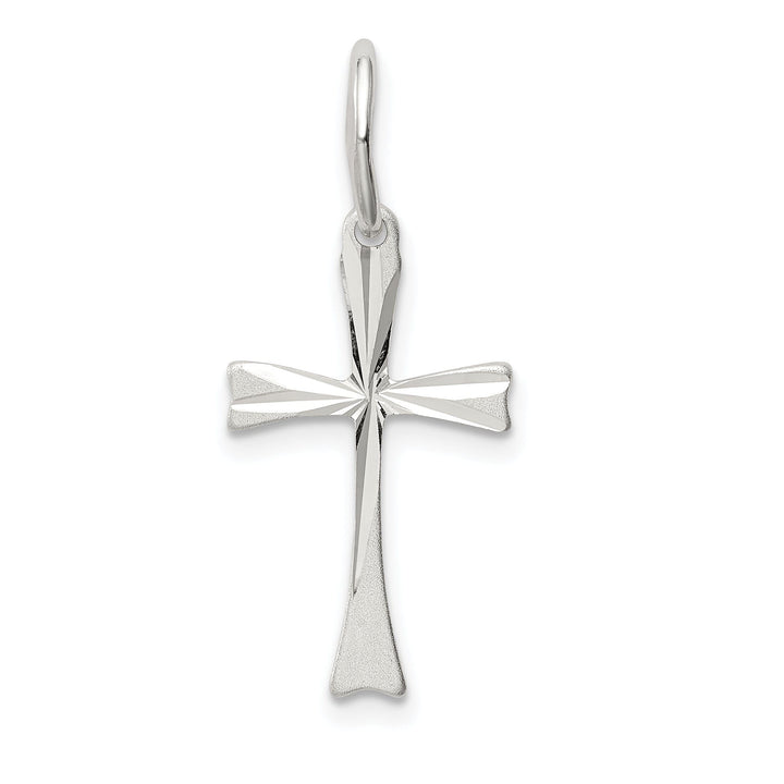 Sterling Silver Fleur de lis Cross Pendant