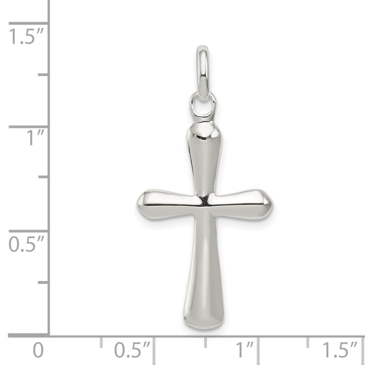 Sterling Silver Fleur De Lis Cross Pendant