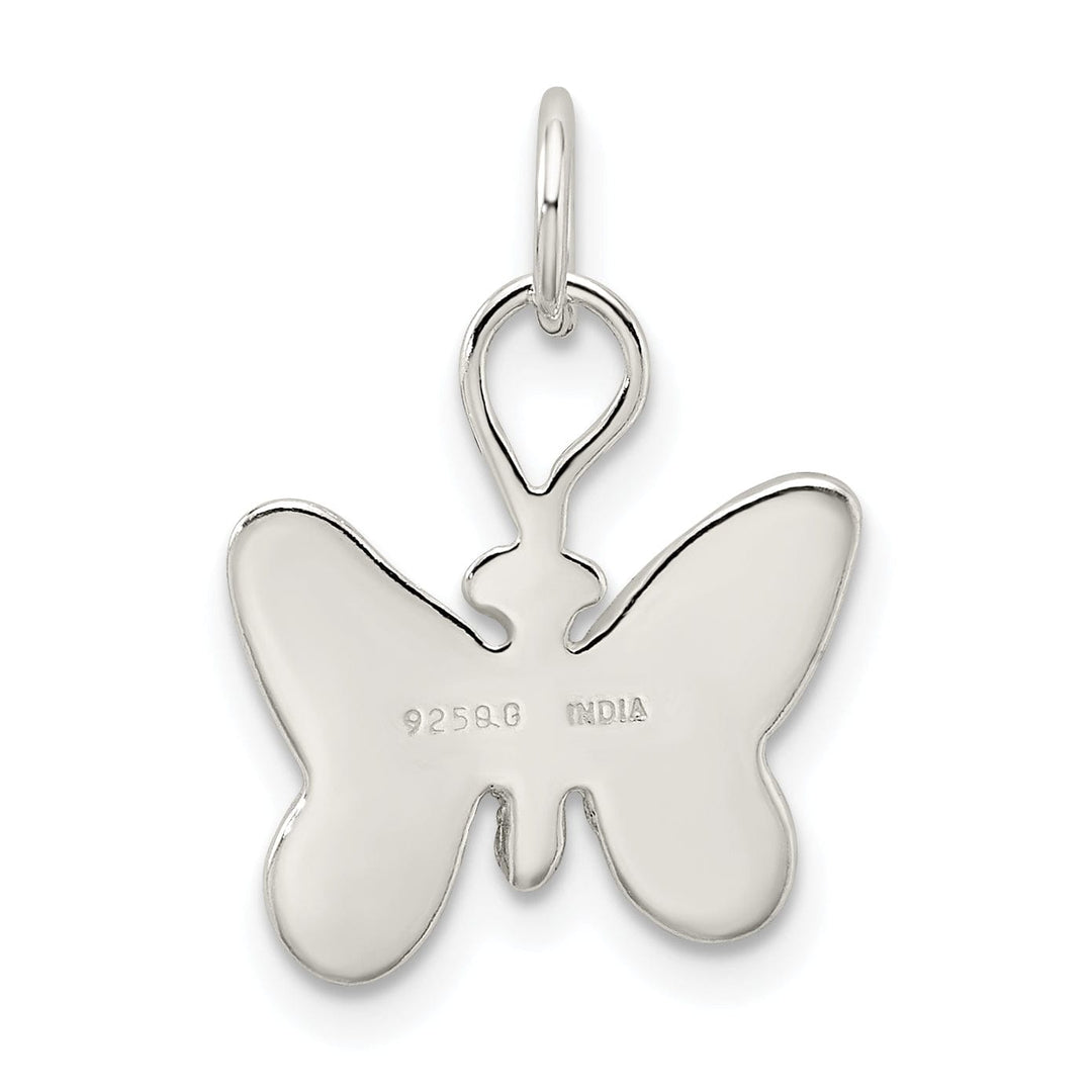 Sterling Silver Polished Butterfly Charm